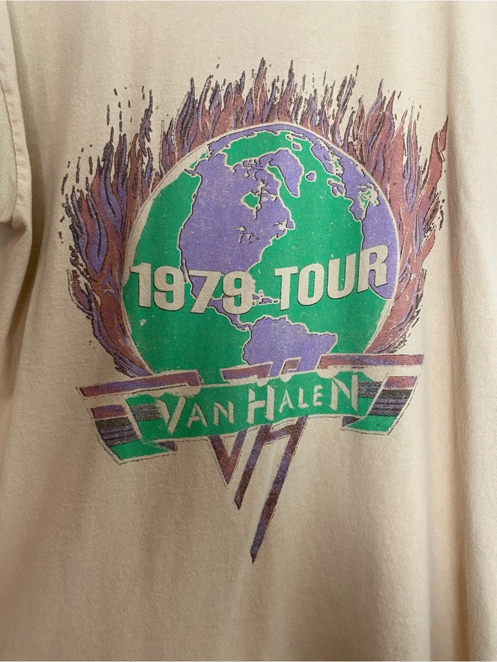 Van Halen Tee Mens Size Large Unisex Graphic Print Band Tshirt Retro